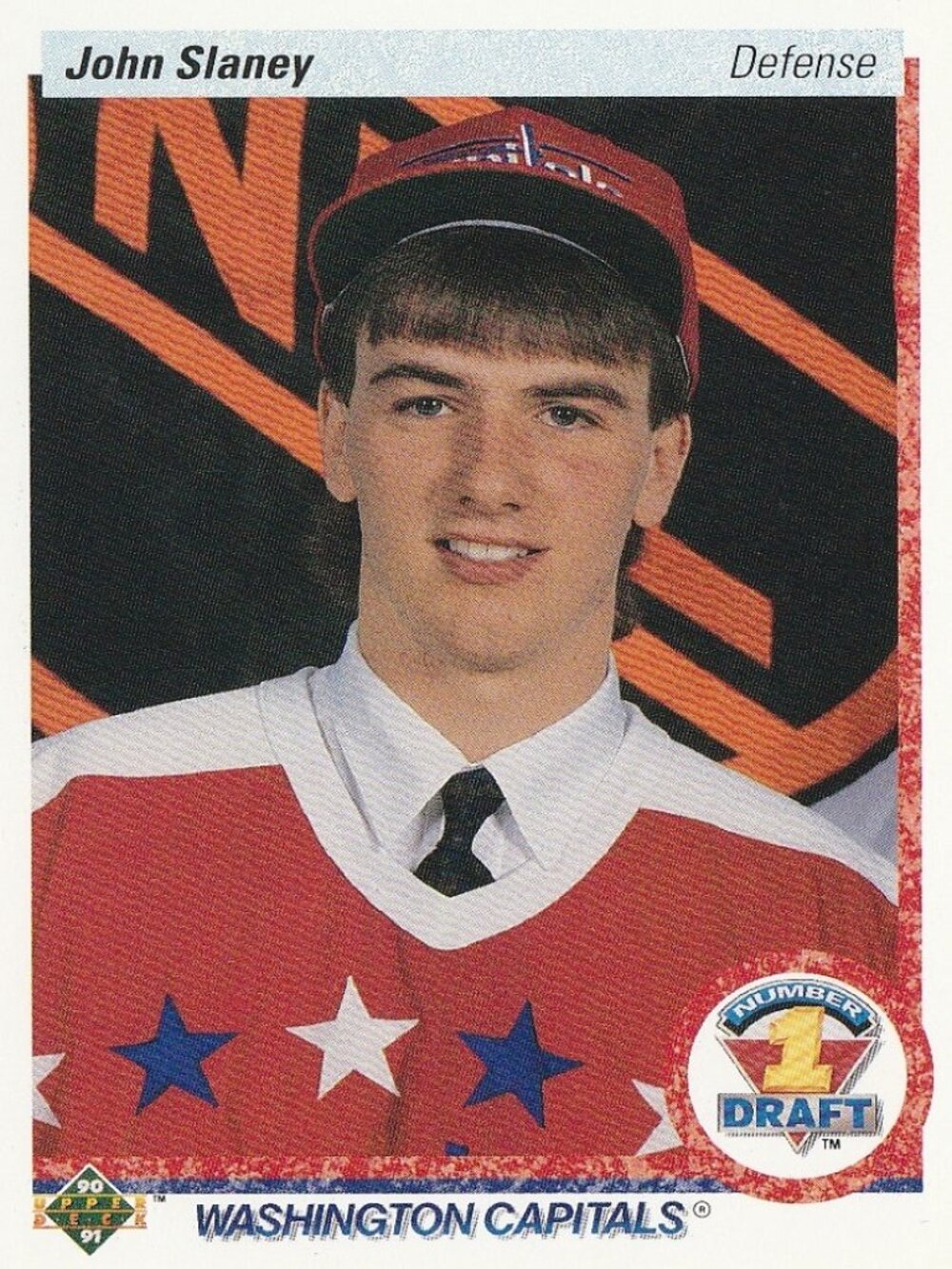 John Slaney 90-91 Upper Deck Number 1 Draft Pick Hockey Card